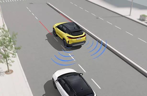 Tata Harrier Lane Change Alert